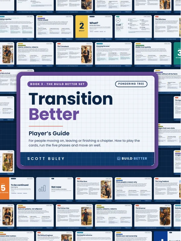 Transition Better Player's Guide cover, book 3 of the Build Better set.